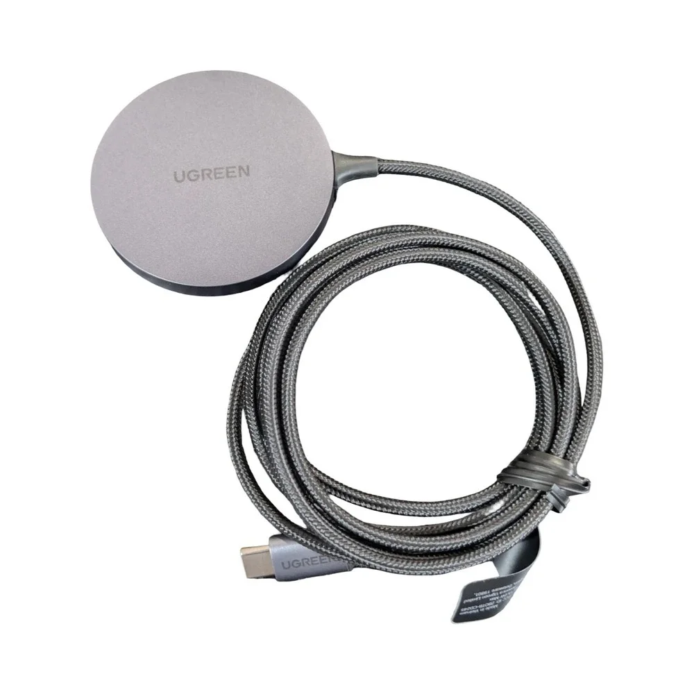 Nn5O UGREEN - Magnetic Wireless Charger for iPhone 17 - 12 / Airpods Magsafe Gry